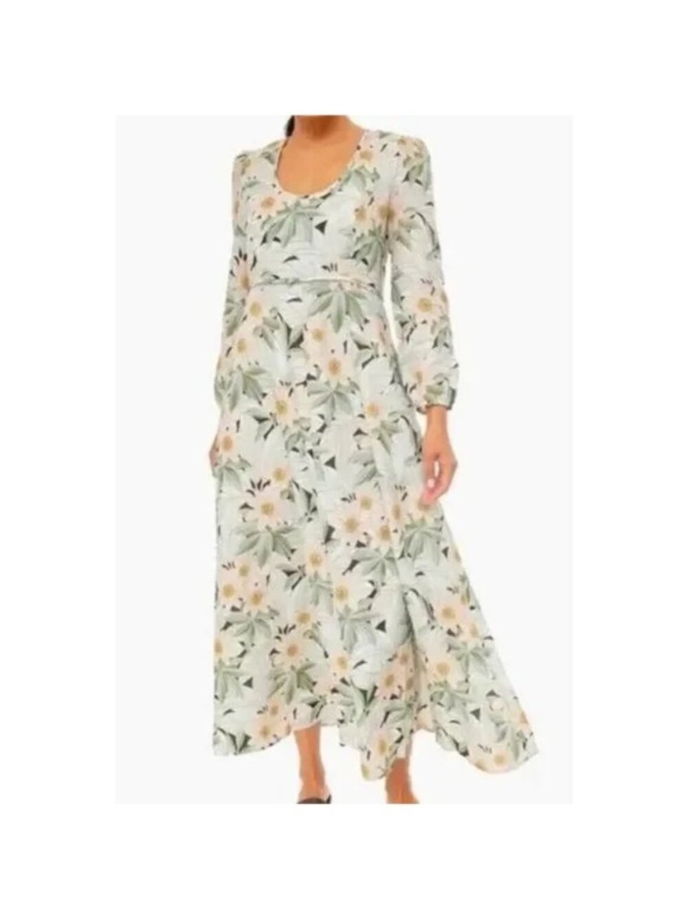 Tuckernuck Madison Des Fleurs Dress Floral Linen Blend Maxi Pockets Size S - Picture 8 of 9